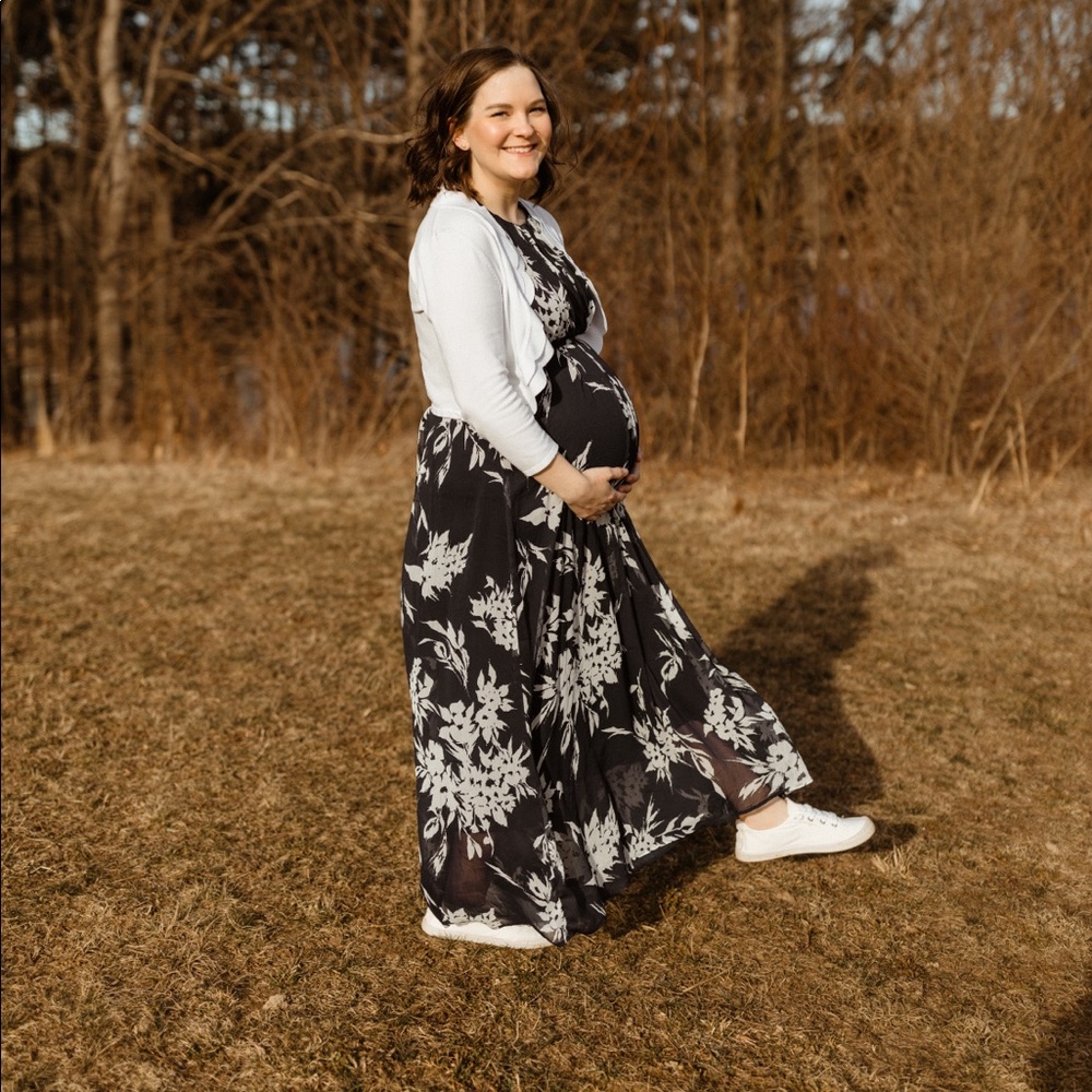 Maternity Dress - Blue and White (RN Studio)